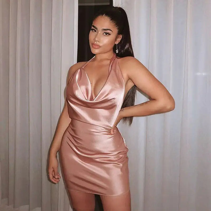 Robe de soirée en satin